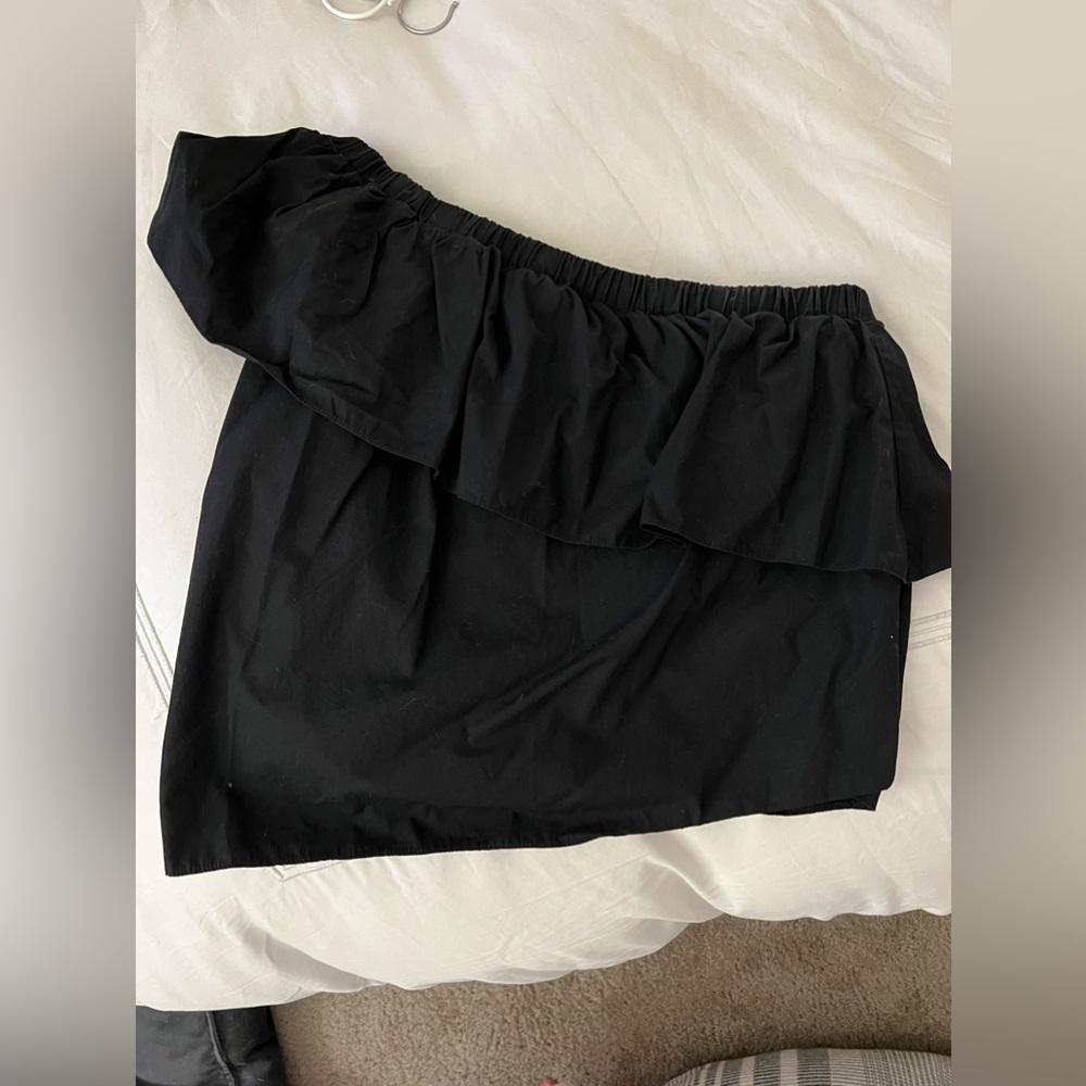 ASOS One Shoulder Top in Black Size US 10